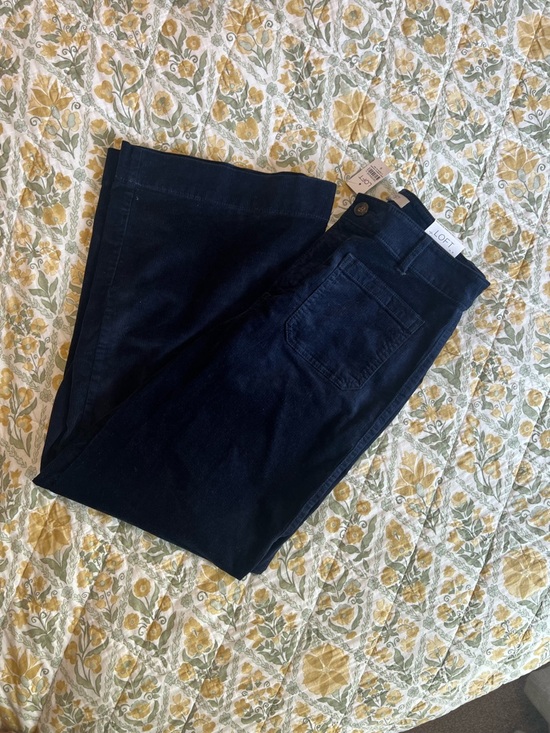 LOFT Pants - LOFT The Palmer Wide Leg High Rise Corduroy Pants in Navy
